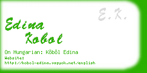 edina kobol business card